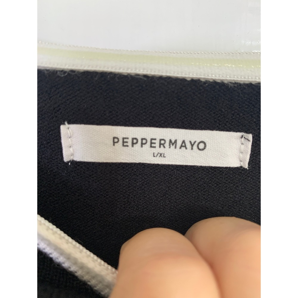 Peppermayo When In Rome Knit Maxi Dress Strapless Cutout Contrast Trim / SZ L/XL - Picture 8 of 16